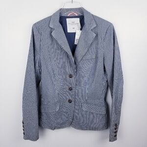 H&M L.O.G.G. Blue & White Pinstripe Blazer NWT